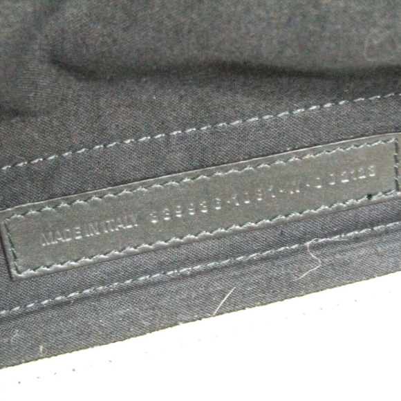 BALENCIAGA Canvas & Leather Handbag Navy Cabas M 339936 Black/Off-white - Picture 12 of 12